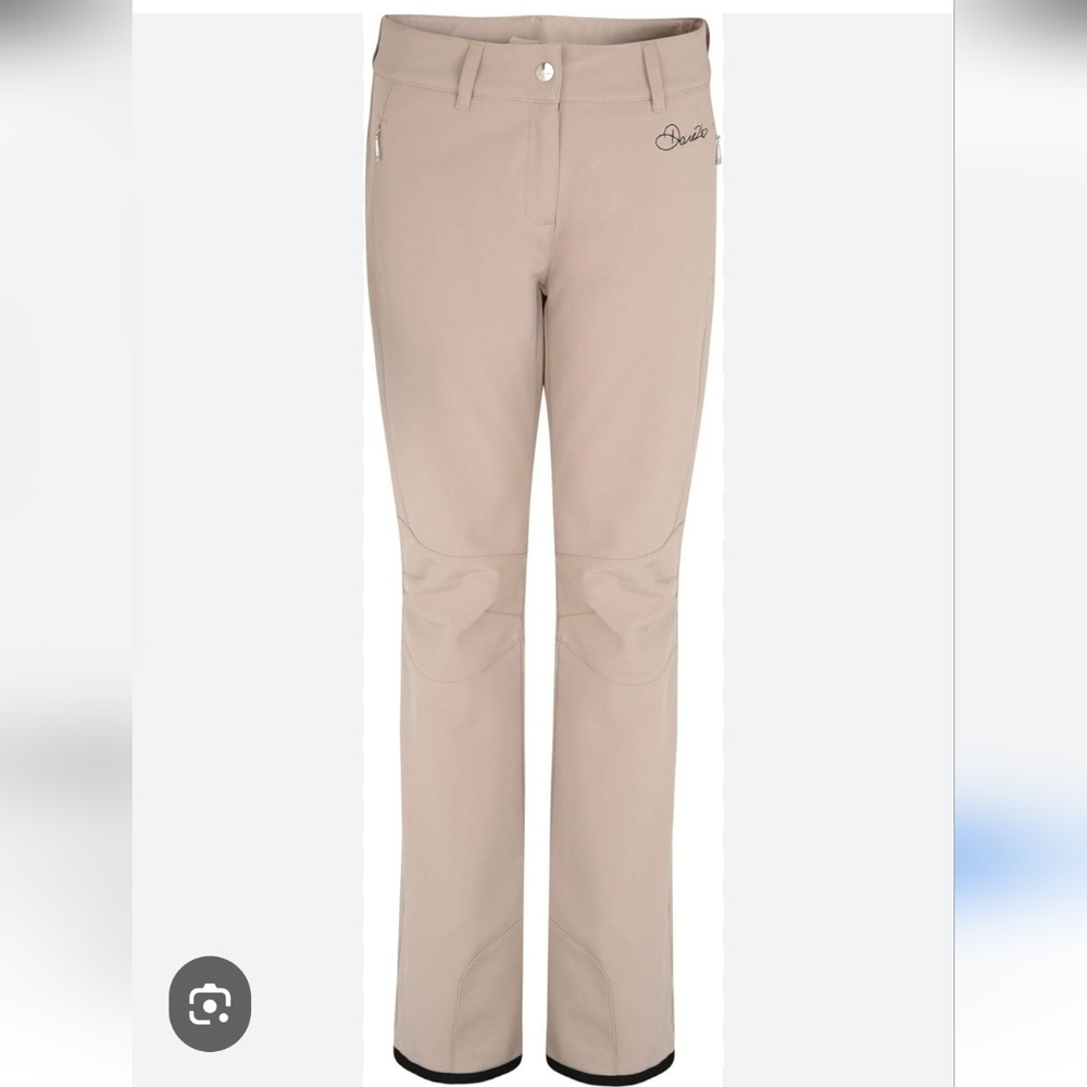 Dare2b Women's Water Resistant Beige Fleece Lined Sking Or Hiking Pants. Sz 14